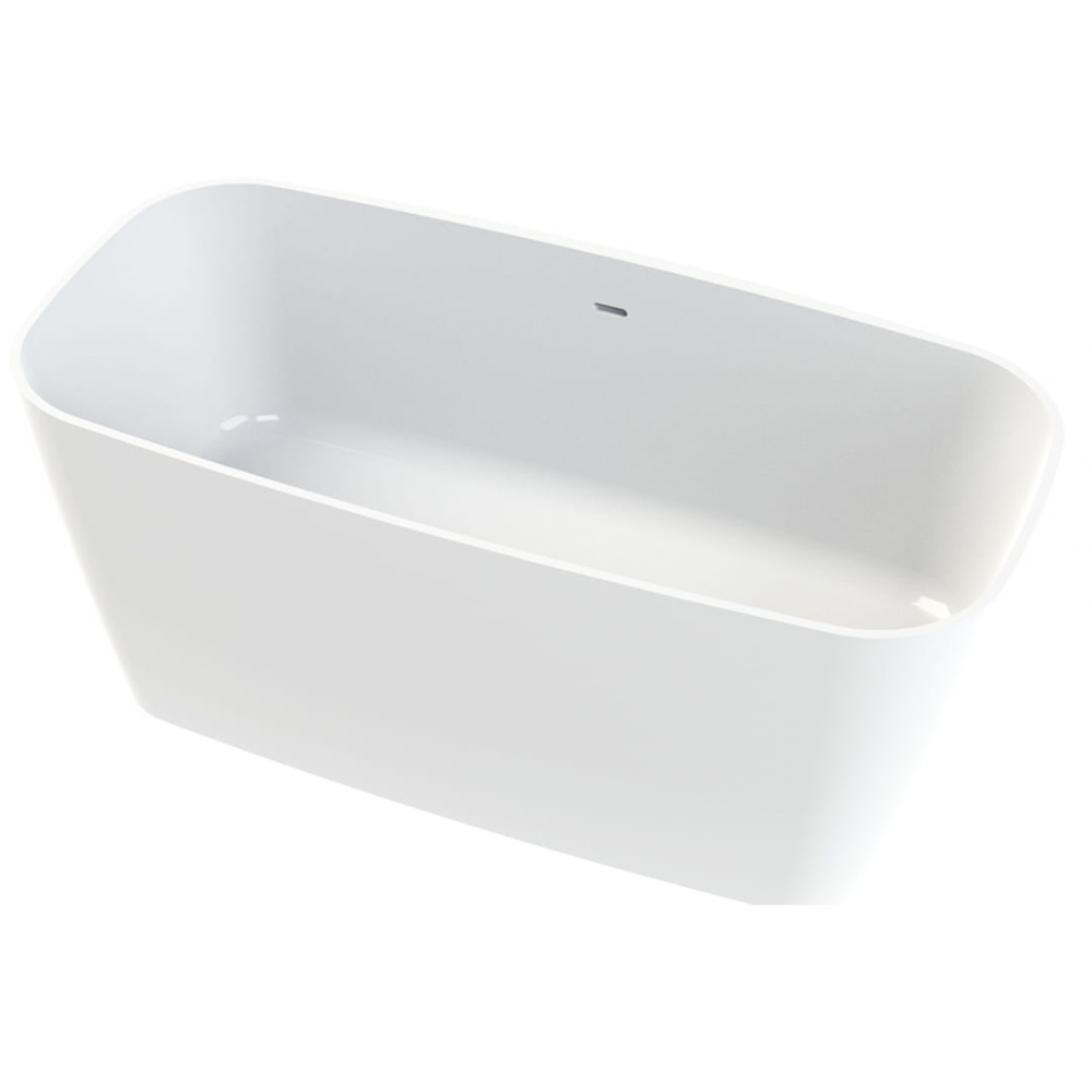 Akmens masės vonia Vayer Volans 150x72 cm apvalintais kampais balta