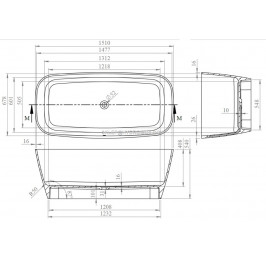 Akmens masės vonia Vayer Volans 150x72 cm apvalintais kampais juoda