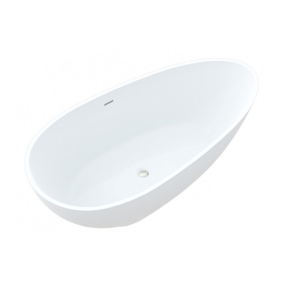 Akmens masės vonia Vayer Carina 170x85 cm ovali balta