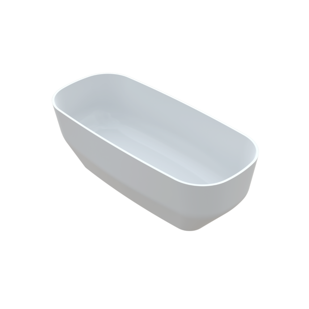 Akmens masės vonia Vayer Serpens 2 164x75 cm stačiakampė balta