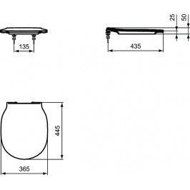 WC dangtis IDEAL STANDARD Connect air lėtai nusileidžiantis greitai nuimamas