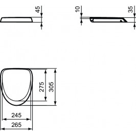 Ideal Standard pisuaro dangtis Connect Home