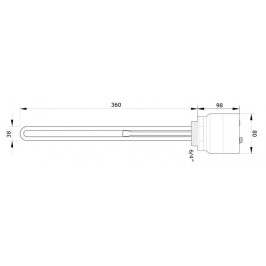 Kaitinimo elementas Gwarant 15 kW (vienfazis) sriegis 1 1/2" iki 70C