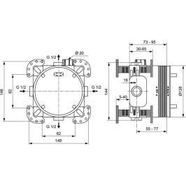 Ideal Standard potinkinė maišytuvo dalis EASY-BOX KIT1