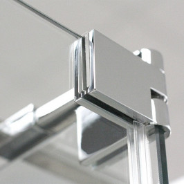 Dušo durys BI PF2/900 Brillant profilis blizgus skaidrus stiklas