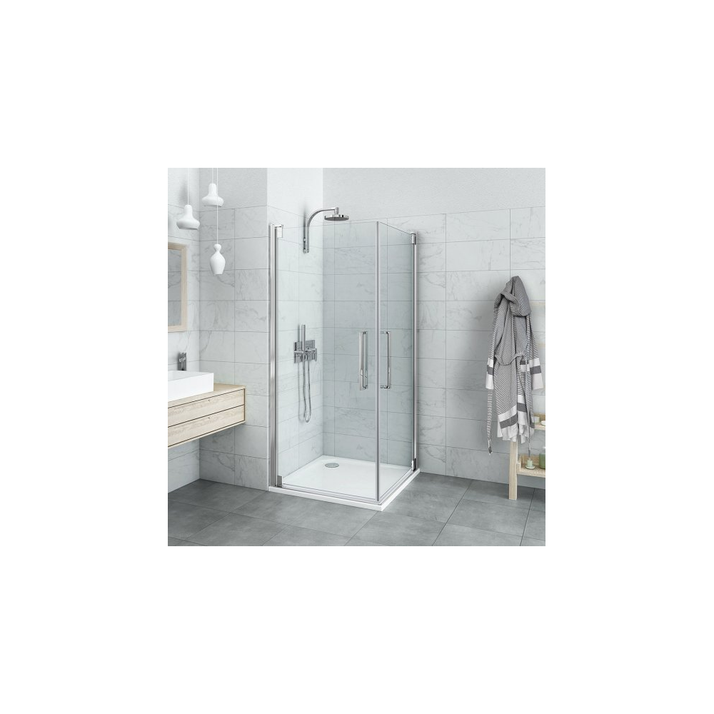 Atveriamos dušo durys Roth HI PI2/800 profilis blizgus stiklas skaidrus