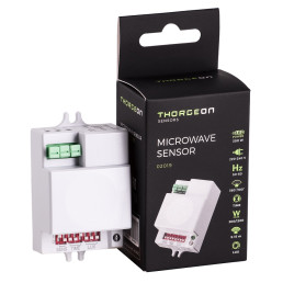 Judesio jutiklis, mikrobangų, 230Vac, 5-15m, 1200W, IP20, THORGEON