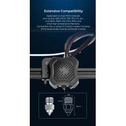 Purkštukų komplektas MK8 tipo vario lydinio (1x0.25mm, 3x0.4mm, 2x0.6mm, 2x0.8mm) CREALITY