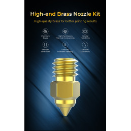 Purkštukų komplektas MK8 tipo žalvariniai (1x0.25mm, 3x0.4mm, 2x0.6mm, 2x0.8mm) CREALITY