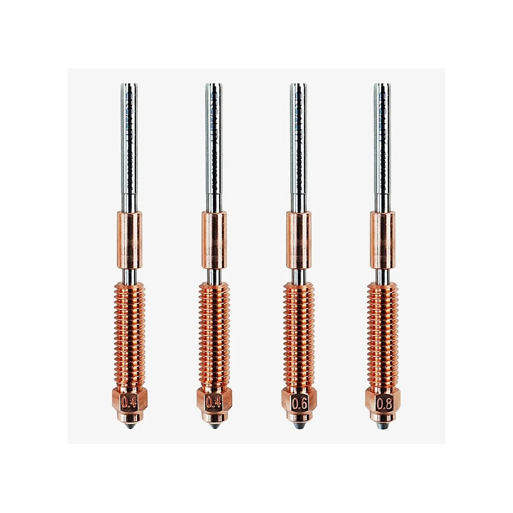 3D spausdintuvo purkštukų komplektas "Unicorn" 2x0.4mm 1x0.6mm 1x0.8mm skirti K1C / ENDER-3V3 / K1MAX su atnaujintu kait...