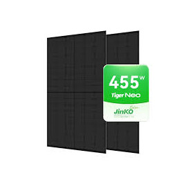 Saulės modulis Jinko Tiger Neo N-Type JKM455N-48HL4M-DB 22,77 % pilnai juodas, vienpusis su dvigubu stiklu