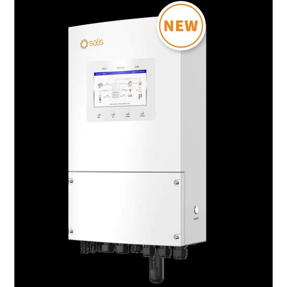 Hibridinis inverteris Solis S6-EH1P8K-L-PLUS 8 kW vienfazis, 2 MPPT, DC, LV baterijoms