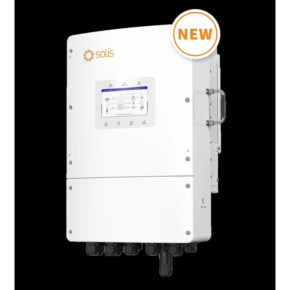 Hibridinis inverteris Solis S6-EH3P15K02-NV-YD-L 15kW trifazis, 2 MPPT žiedai, DC, LV baterijoms