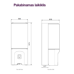 Pakabinamas ant sienos laikiklis Atlantic SYNEA DUO šilumos siurbliams