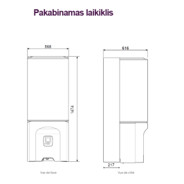 Pakabinamas ant sienos laikiklis Atlantic SYNEA DUO šilumos siurbliams