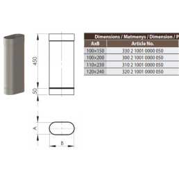 SWO įdėklo segm. HeatUp NP 100x200, L-0.5m (H301 2 1001 0000 050)