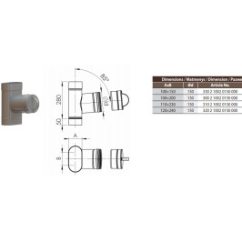 SWO pravala su akle NP d.150/ 110x230 (310 2 1002 0150 000)