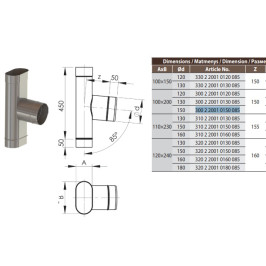 SWO trišakis NP d.150/ 100x200 (300 2 2001 0150 085)