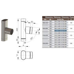 SWO trišakis NP d.150/ 120x240 (320 2 2001 0150 085)