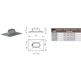 SWO virš. įdėklo laikiklis NP 120X240 (320 2 4002 0000 000)