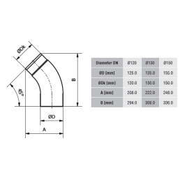 Žema alkūnė KG150/ 45
