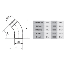 Žema alkūnė KG150/ 45