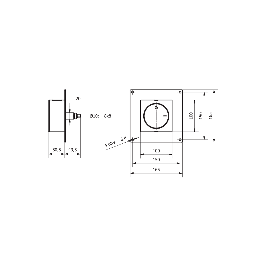 Sklendės rankenėlė SZKZ-REG-KW, juoda