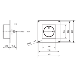 Sklendės rankenėlė SZKZ-REG-KW, juoda