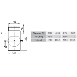 SZK sklende vamzdyje 150 pilka(ML) trump. rankenėlė (shirt handle)