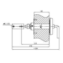 Sklendės rankenėlė SZKŻ-REG, chromas