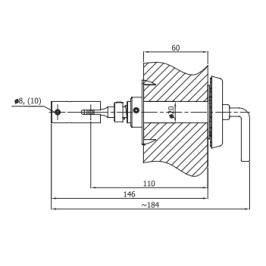 Sklendės rankenėlė SZKŻ-REG, chromas