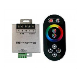 LED RGBW juostų valdiklis su distanciniu RF pulteliu 12Vdc 4x6A