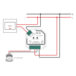 Apšvietimo valdiklis ZigBee 100-240Vac 200W TRIAC, Sunricher