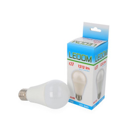 Lemputė LED E27 230V 12W A60 1212lm neutrali balta, LEDOM