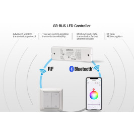 LED valdiklis, 12-24V, 5x4A, RGB +CCT, SR-BUS serija, Bluetooth +RF, Sunricher