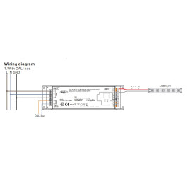LED maitinimo šaltinis 220-240Vac - 24Vdc, 200W, TRIAC + DALI + Push-DIM + 1-10V, Sunricher