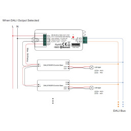 Apšvietimo valdymo signalo keitiklis Bluetooth SR-BUS - DALI/ 0-10V, Sunricher