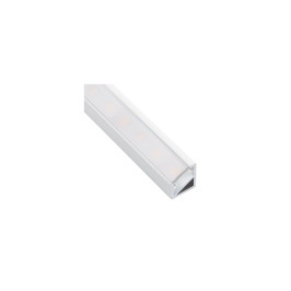 Profilis aliuminis baltas LED juostoms su matiniu dangteliu, kampinis 30/ 60° TRI-LINE MINI, 2m