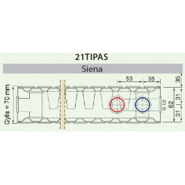 Plieninis radiatorius GALANT UNI 21UNI-6-0400 universalus prijungimas