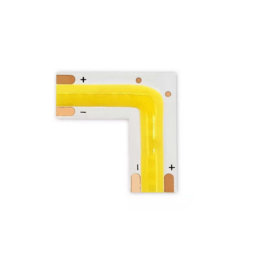 LED juostos COB 24V 4000K 480LED/ m 10mm PCB, LEMLUX jungtis L formos, 20x20mm