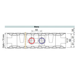 Plieninis radiatorius GALANT CENTARA 21C-5-1000 centrinis prijungimas