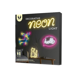 LED NEON dekoracija BRIEDIS, spalvota, 5V USB/ 3xAA