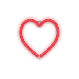 LED NEON dekoracija ŠIRDIS, raudona, 5V USB/ 3xAA