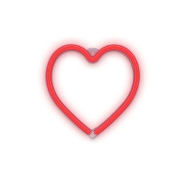 LED NEON dekoracija ŠIRDIS, raudona, 5V USB/ 3xAA