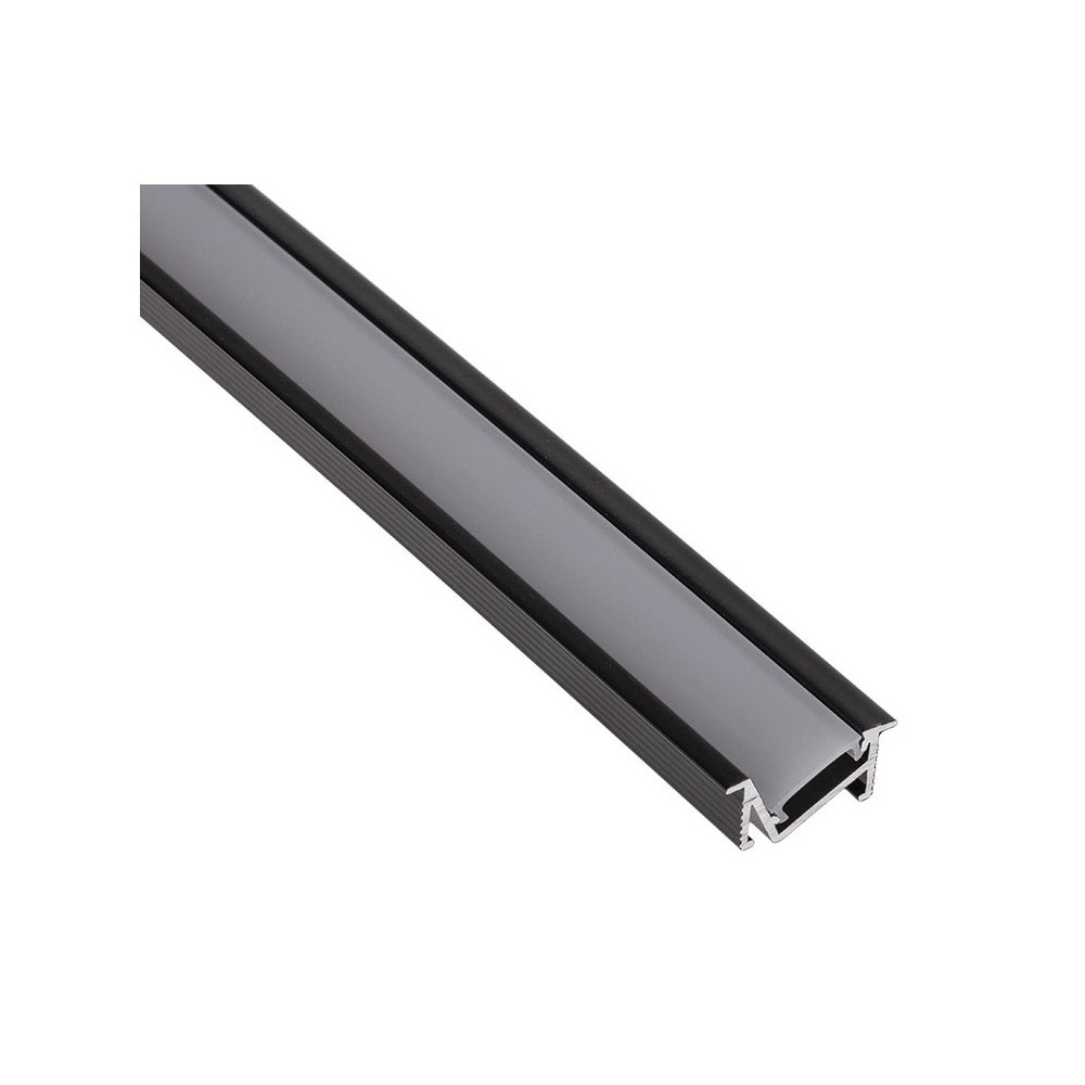 LED profilis ZENOLINE juodas su baltu dangteliu, 3 metrai