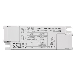 Impulsinis srovės šaltinis LED 10W, 3-42Vdc, 100-500mA, valdomas PUSH-DIM, DALI-2 su NFC nustatymu, PFC, Sunricher