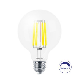 LED lemputė E27 230V G95 8W 806lm, FILAMENT, šiltai balta 2700K, pritemdoma