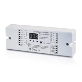 LED signalo keitiklis DMX512 į 0-10V / PWM, 230Vac, su rėle