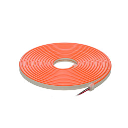 LED juosta NEON FLEX 12Vdc, 7.2W/ m, karpoma 1cm, Oranžinė, 6x12mm, 5m ritė, IP67