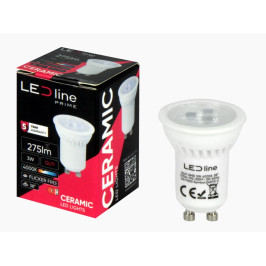 Lemputė LED GU11 230V 3W 330lm 38° neutraliai balta 4000K, keramikinė, LED line